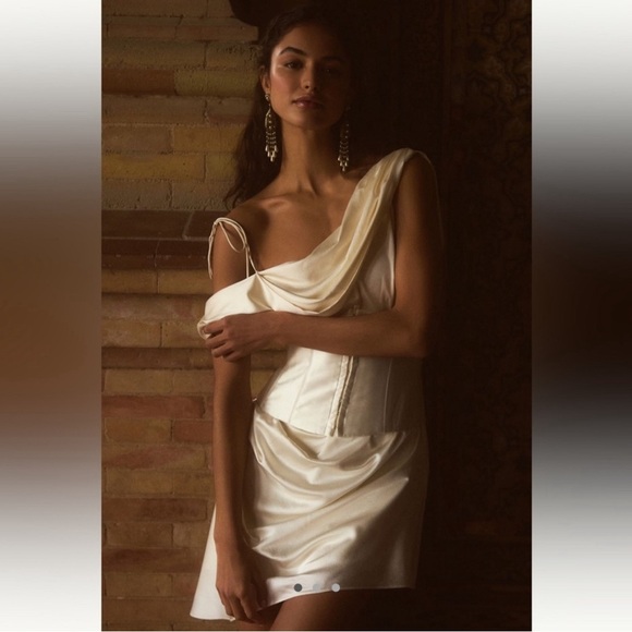 De La Vali Brûlée Off-The-Shoulder Mini Dress without Corset Size 10 NWT Bridal - Picture 2 of 8